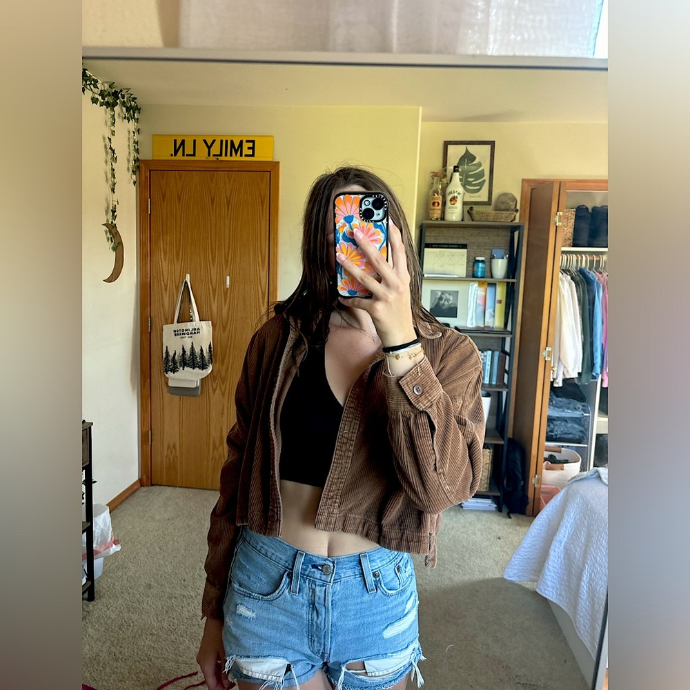 🐻cute oversized corduroy flannel🐻